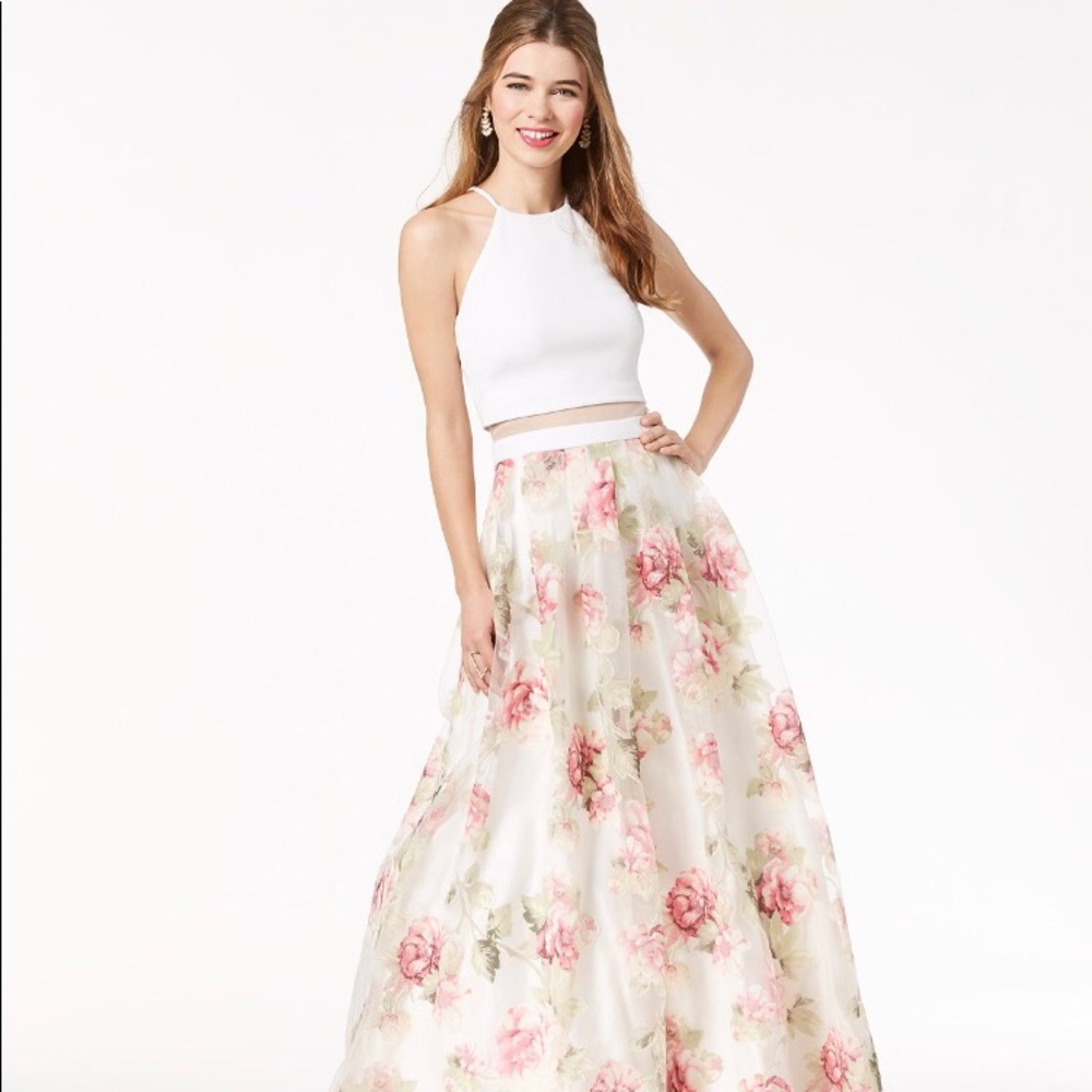 B Darlin floral white dress. So pretty in person